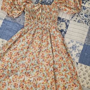 Forever 21 Floral Smocked Dress - Multicolor